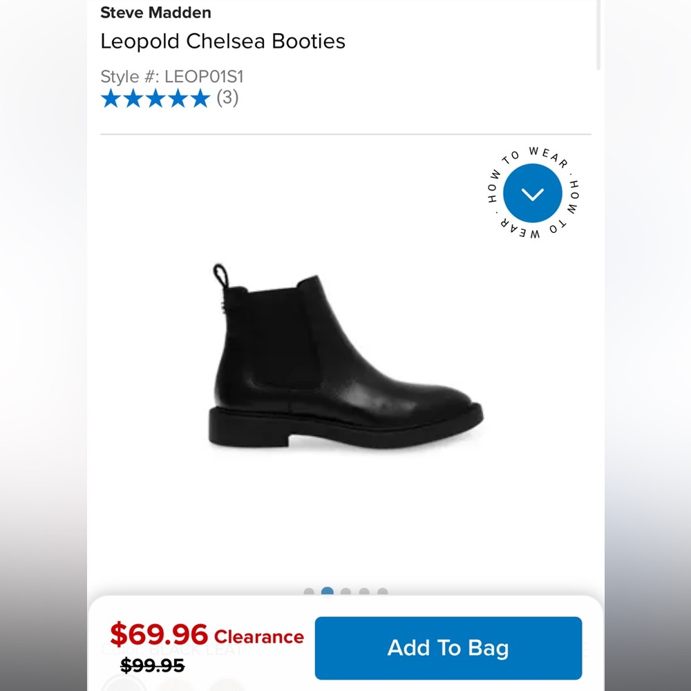 Steve Madden Leopold Chelsea Boots – Women’s Size 7.5